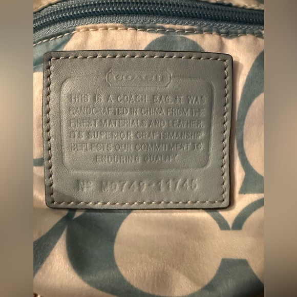 Coach Hampton Black Nylon Leather Trim Tote Bag - Picture 7 of 8